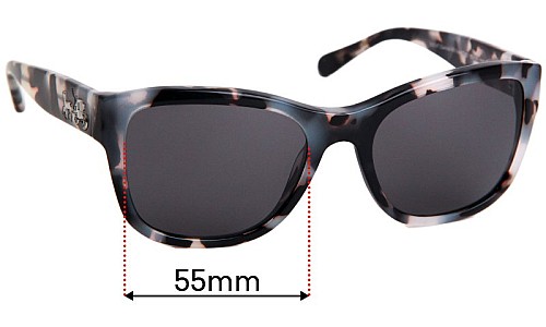 Sunglass Fix Replacement Lenses for Coach HC8243 - 55mm Wide 