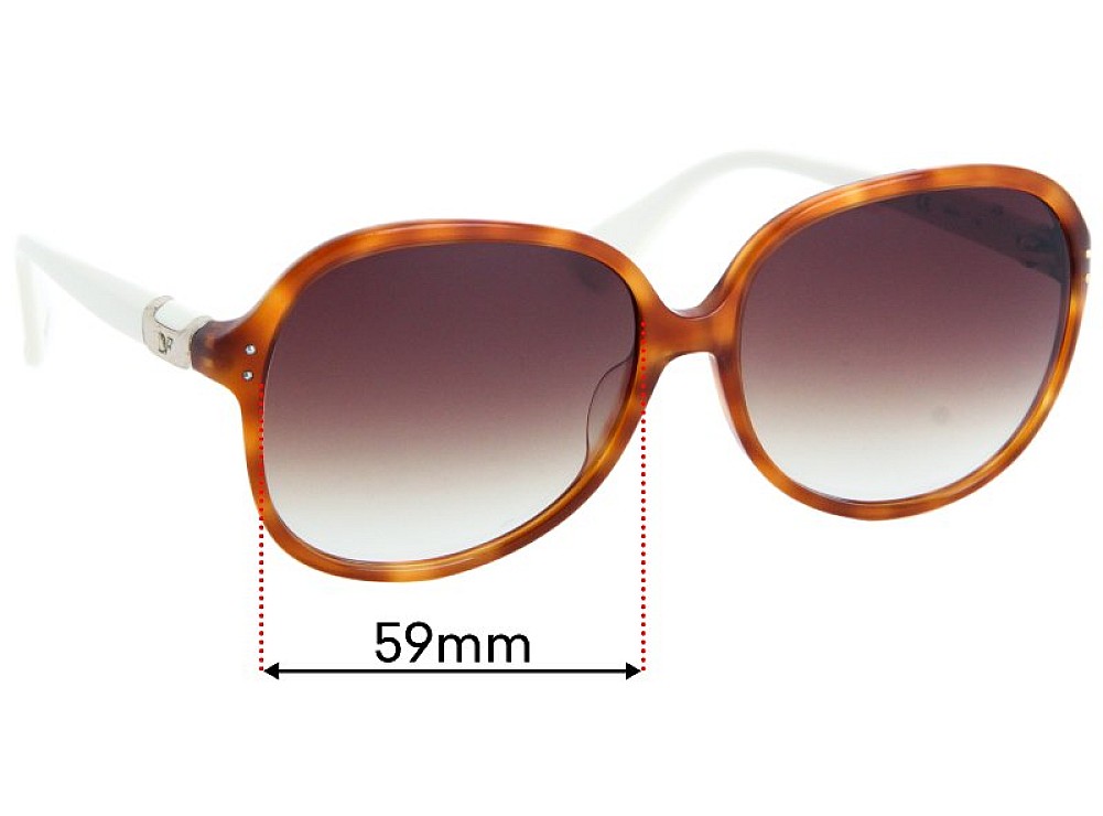 Sunglass Fix Verres de Remplacement pour Diane Von Furstenburg DVF567S - 59mm Wide Sunglass Fix Verres de Remplacement pour Diane Von Furstenburg DVF567S - 59mm Wide