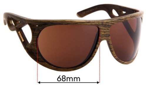 Sunglass Fix Replacement Lenses for Diesel DS0043 - 68mm Wide 