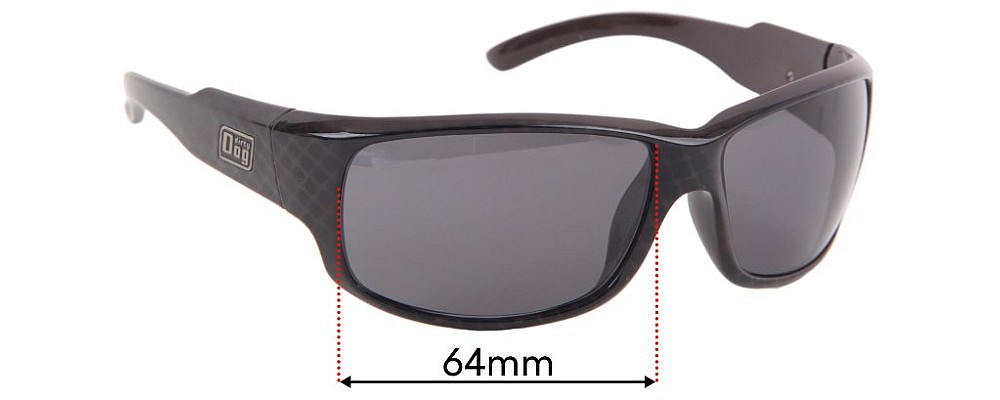 Sunglass Fix Replacement Lenses for Dirty Dog Jester - 64mm Wide