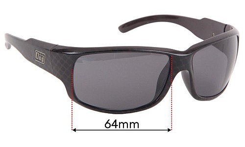 Sunglass Fix Replacement Lenses for Dirty Dog Jester - 64mm Wide 