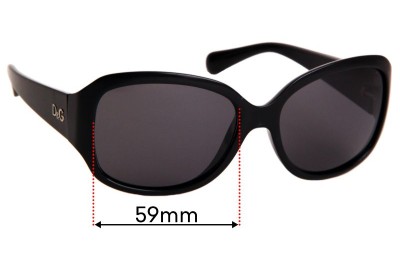 Dolce & Gabbana DD8065 Replacement Lenses 59mm wide 