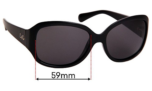 Sunglass Fix Replacement Lenses for Dolce & Gabbana DD8065 - 59mm wide 
