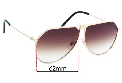 Dolce & Gabbana DG2248 Replacement Lenses - 62mm Wide 