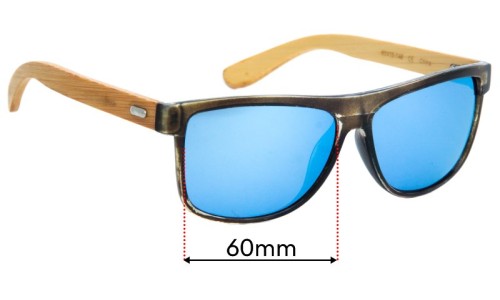 Sunglass Fix Replacement Lenses for EKO  Wood Classic - 60mm Wide 
