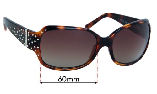 Sunglass Fix Replacement Lenses for Fossil Sienna  - 60mm Wide 