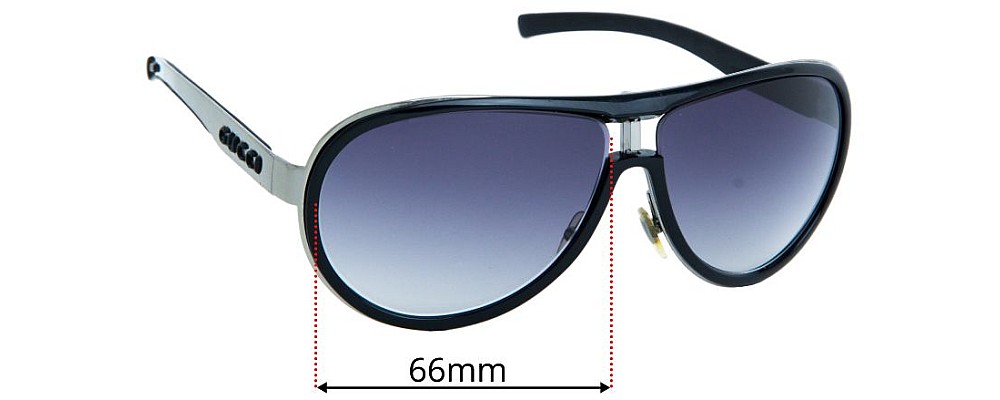 Gucci GG1566/S Replacement Sunglass Lenses - 66mm Wide