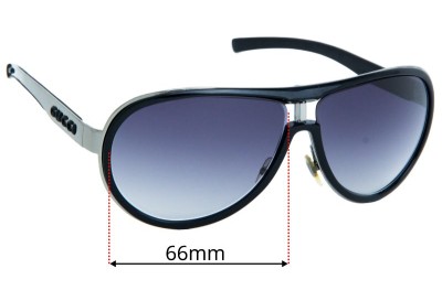 Gucci GG1566/S Replacement Lenses 66mm wide 