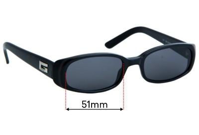 Gucci GG2452/S Replacement Sunglass Lenses - 51mm wide 