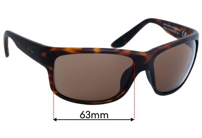Sunglass Fix Replacement Lenses for Maui Jim MJ815 Southern Cross - 63mm wide  