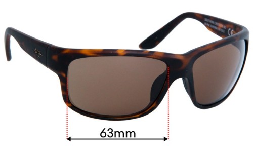 Sunglass Fix Replacement Lenses for Maui Jim MJ815 Southern Cross - 63mm wide  