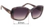 Sunglass Fix Replacement Lenses for Mimco Talitha - 57mm Wide 