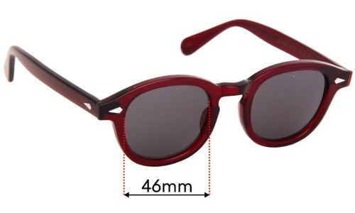 Moscot Lemtosh Replacement Sunglass Lenses - 46mm wide 