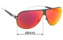 Sunglass Fix Ersatzgläser für Mykita and Bernhard Willhelm Hubert - 66mm Wide 
