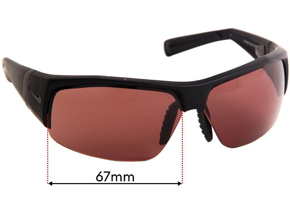 Sunglass Fix Replacement Lenses for Nike SQ EV0560 EV0561 EV0673 - 69mm Wide Sunglass Fix Replacement Lenses for Nike SQ EV0560 EV0561 EV0673 - 69mm Wide