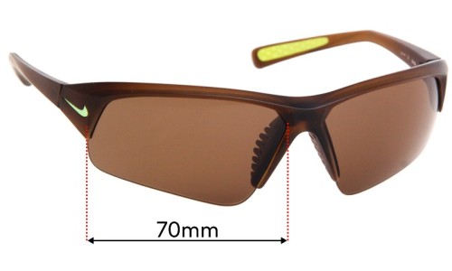 Sunglass Fix Replacement Lenses for Nike Skylon ACE PRO  - 70mm Wide 