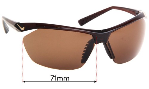 Sunglass Fix Replacement Lenses for Nike EVO0752 Tailwind - 71mm Wide 