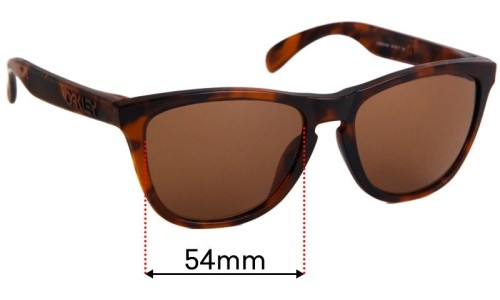 Sunglass Fix Lentilles de Remplacement pour Oakley Frogskins OO9245 (Low Bridge Fit) - 54mm Wide Oakley Frogskins OO9245 (Low Bridge Fit) Lentilles de Remplacement 54mm wide