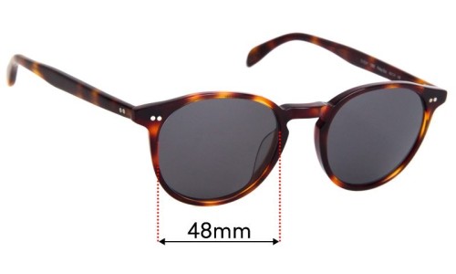 Sunglass Fix Replacement Lenses for Oliver Peoples Elins OV5241 - 48mm Wide 