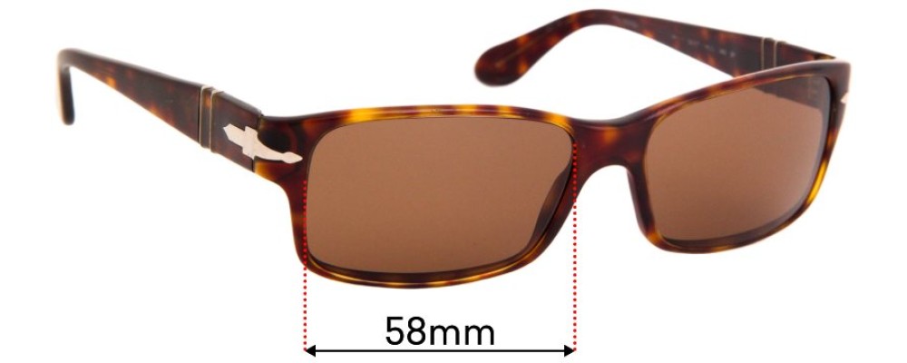 Sunglass Fix Replacement Lenses for Persol 2803-S - 58mm Wide