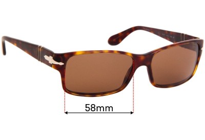 Persol 2803-S Replacement Lenses 58mm wide 