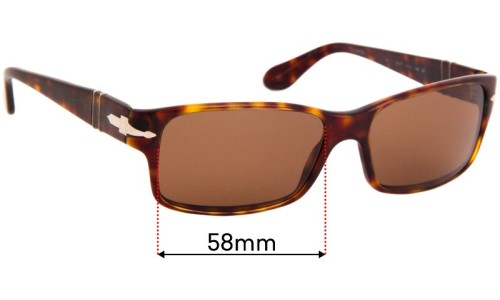 Sunglass Fix Replacement Lenses for Persol 2803-S - 58mm Wide 