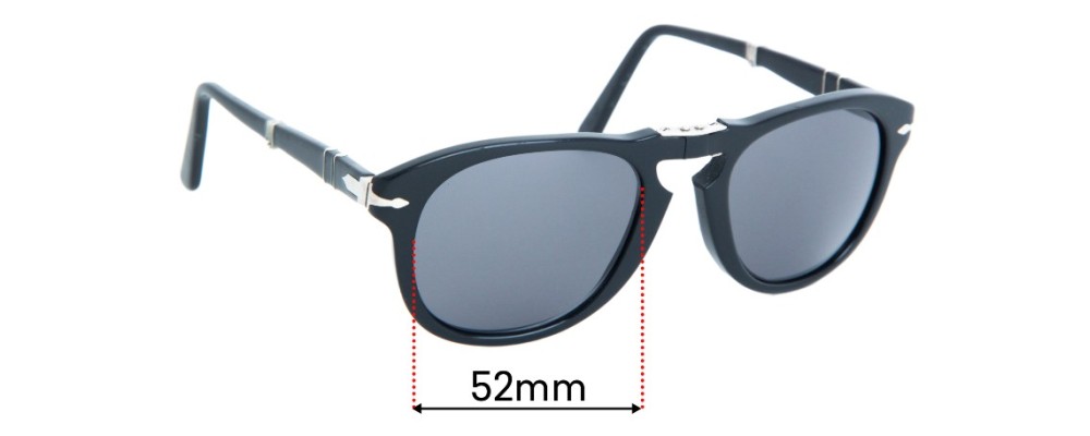 Sunglass Fix Replacement Lenses for Persol 9714-V-M - 52mm Wide