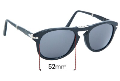 Sunglass Fix Replacement Lenses for Persol 9714-V-M - 52mm wide 
