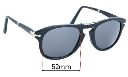Sunglass Fix Replacement Lenses for Persol 9714-V-M - 52mm Wide 