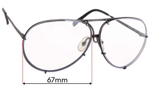 Sunglass Fix Replacement Lenses for Carrera 5621 - 67mm Wide 