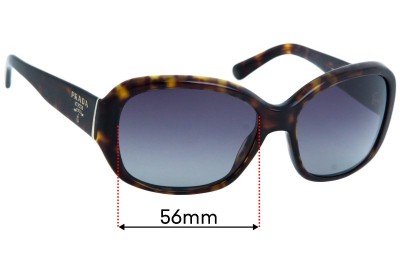 Sunglass Fix Replacement Lenses for Prada SPR31N - 56mm wide 