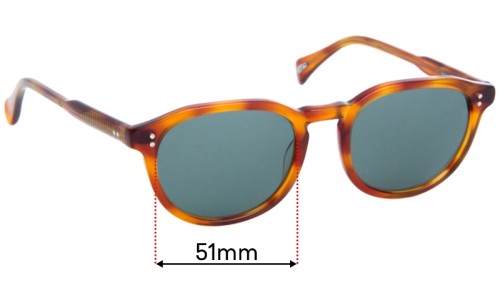 Sunglass Fix Replacement Lenses for Raen Rollo - 51mm Wide 
