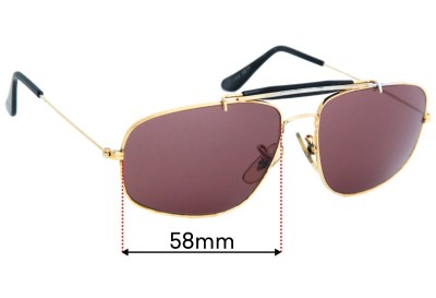 Ray Ban W1699  Replacement Lenses 58mm wide 