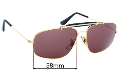Ray-Ban B&L W1699 Replacement Lenses 58mm wide 
