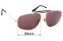 Sunglass Fix Replacement Lenses for Ray Ban W1699  - 58mm Wide 