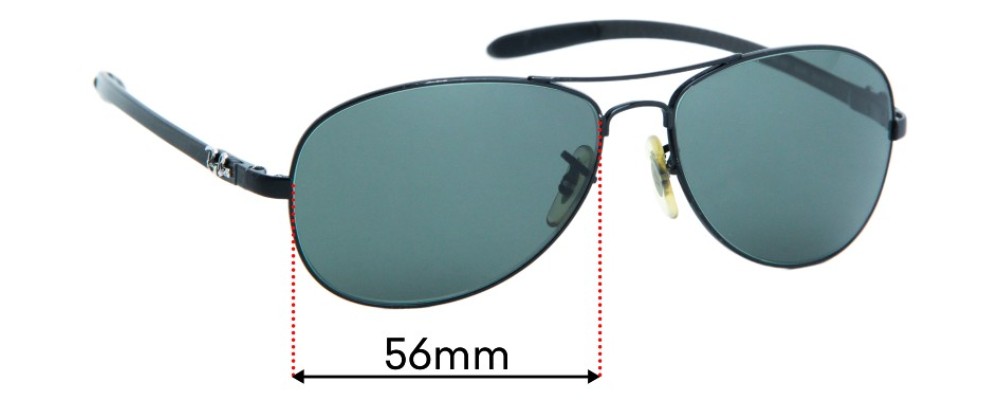 Sunglass Fix Replacement Lenses for Ray Ban RB8301 Tech  - 56mm Wide