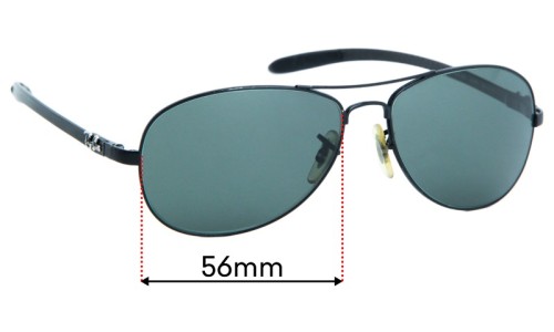 Sunglass Fix Replacement Lenses for Ray Ban RB8301 Tech  - 56mm Wide 