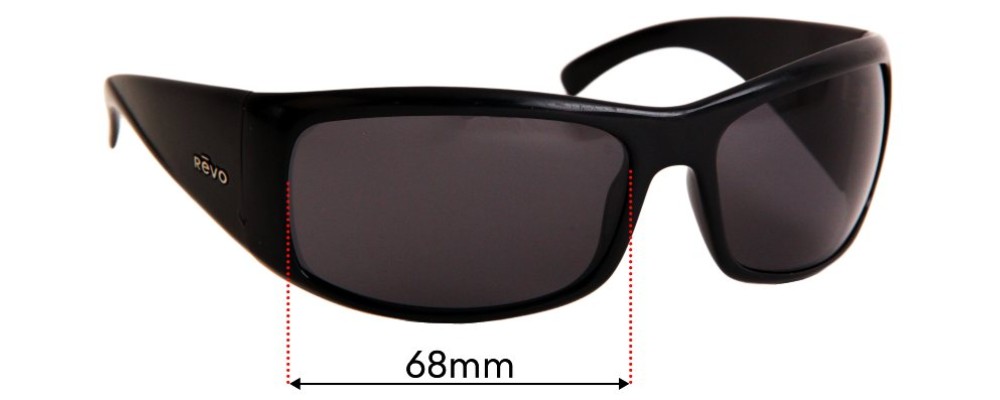Sunglass Fix Replacement Lenses for Revo 4033 - 68mm Wide