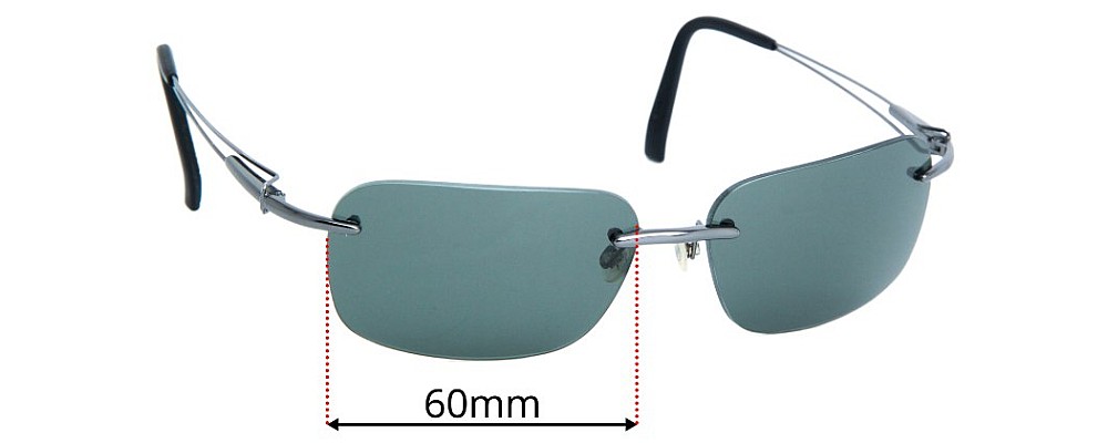 Sunglass Fix Replacement Lenses for Serengeti Piers - 60mm Wide