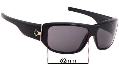 Sunglass Fix Replacement Lenses for Spy Optic Lacrosse - 62mm Wide 