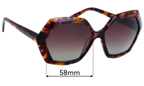 Sunglass Fix Replacement Lenses for The Glass Of Brixton BS0092  - 58mm Wide 