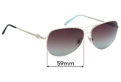 Sunglass Fix Replacement Lenses for Tiffany & Co TF3054-B - 59mm Wide 