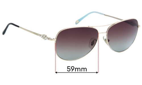 Sunglass Fix Replacement Lenses for Tiffany & Co TF 3052-B - 59mm Wide 