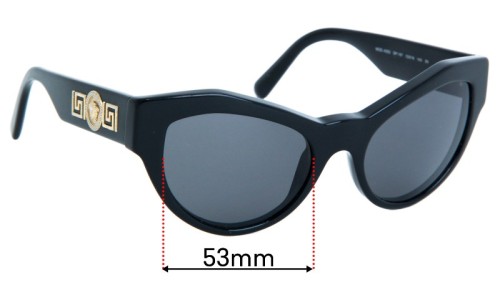 Sunglass Fix Replacement Lenses for Versace MOD 4253 - 53mm Wide 