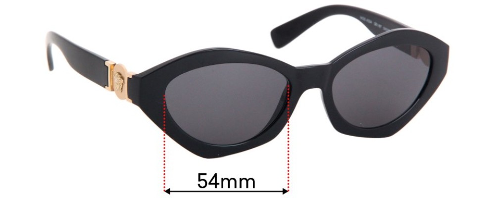 Sunglass Fix Replacement Lenses for Versace MOD 4334 - 54mm Wide