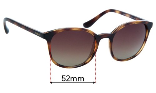 Sunglass Fix Replacement Lenses for Vogue VO5051-S - 52mm Wide 