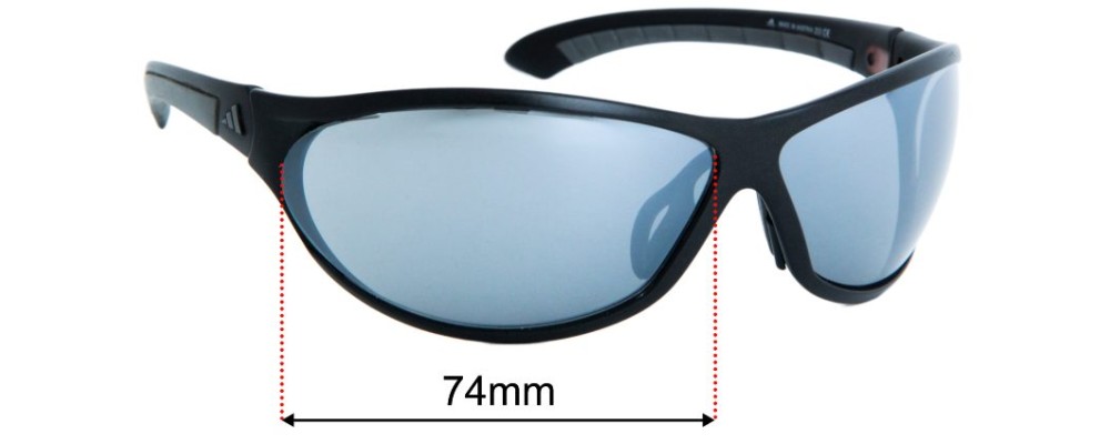 Sunglass Fix Replacement Lenses for Adidas A136 Elevation - 74mm Wide