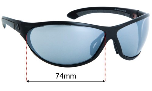 Sunglass Fix Replacement Lenses for Adidas A136 Elevation - 74mm Wide 