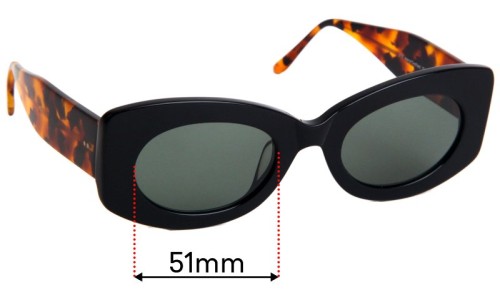 Sunglass Fix Replacement Lenses for Bailey Nelson  Zoe - 51mm Wide 