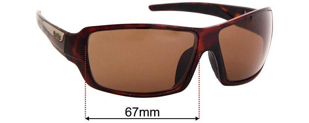 Sunglass Fix Replacement Lenses for Bolle Cary - 67mm Wide